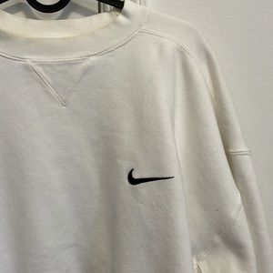 Vintage White Nike Swoosh Sweatshirt
